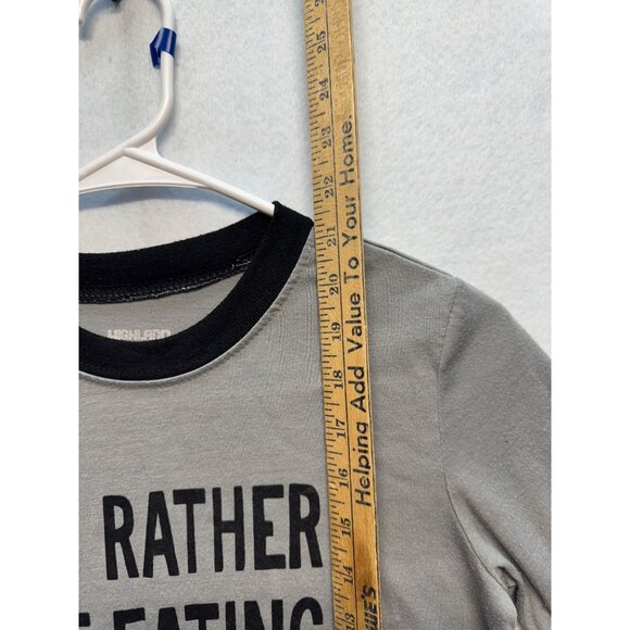 Highland Outfitters Boys Gray & Black Long Sleeve Graphic Tee Size 10/12 - Picture 5 of 6